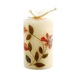 Auroshikha Flower Candle Cylinder Geranium -- 1 Candle