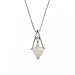 White Gold Pendant Necklace Created Opal & Diamond Gems