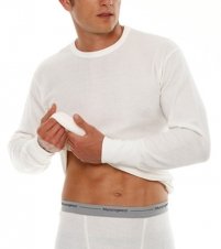Munsingwear Thermal Long Sleeve Crew Neck Shirt (MWT601) XL/Ecru