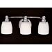 Murray Feiss Three-Light Bentley Vanity Strip, Chrome with Opal White Etched Glass Shades # VS7403-CH Image