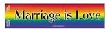 Marriage Is Love Gay Pride Rainbow - Bumper Sticker / Decal