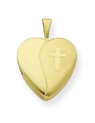 Genuine .925 Gold Plated Sterling Silver 16mm Textured Cross Locket. 100% Satisfaction Guaranteed.