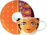 Espresso Coffee Mug and Saucer Set, My Little Darling, Indian Face, Coffee Mug Set in Gift Box  from Cups and Saucers - Espresso