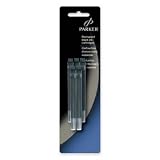 Parker® Refill Cartridge for Permanent Ink Fountain Pens, Black Ink, 5/pack