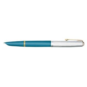 Parker 51 Blue Sterling Silver Extra Fine Point Fountain Pen - 78116