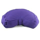 Half-Moon Crescent Buckwheat Zafu with Zippered Cover