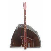 Brown agate bookends Ancient Knowledge (pair)