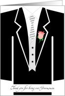 Thank you for being our Groomsman – groomsman suit card Card