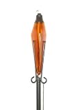 72 Inch Amber Glass Outdoor Garden Tiki Torch