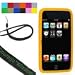 Ipod Touch 1st Generation and 2nd Generation Premium Silicone Skin Case Cover with Screen Protector for Ipod Touch 2 and Touch 8gb 16gb 32gb Mp3 Player + Wisdom*courage Neckstrap (Many Color Available).