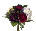 Allstate FBQ376-BT-EP 11 in. Rose-Hydrangea Bouquet Beauty-Eggplant- Pack of 6