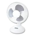 9" Fan (Cold Air) - 9 inch Desk Top Static & Oscillating Cooling Electric Fan (23cm) 2 speed Adjustable Tilt (Table model) - High Quality Model with Metal Mesh front for strength & safety - 35 watt ULTRA COOL White Finish