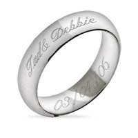 Engravable Sterling Silver Engravable Couples Message Ring