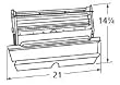 Rotisserie Stainless Steel Burner Housing for Ducane Grills