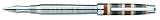 Laban African Wood Striped Cap/ Silver Trim Rollerball Pen - LPR-933SP