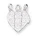 Sterling Silver Best Friends 3-Piece Break Apart Heart Charm