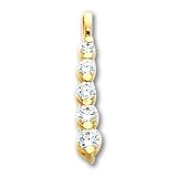 14k AA Diamond Journey Pendant