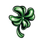 Clover Glitter Temporary Tattoo 1.5x2