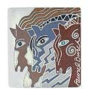 Laurel Burch Moroccan Mares Silver & Earthtones Pin