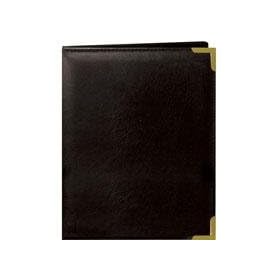 Pioneer Wallet Oxford Bound Photo Album, Solid Color Sewn Leatherette Covers wivh Brass Accent Corners, Holds 24 2.5 x 3.5 Wallet Photos, 1 Per Page, Color: Black.