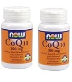 Now Foods CoQ10 100mg Twinpack, 2x50 gels( Six Pack)