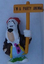 Droopy Dog PVC By Applause 1990 With Sign & Blue Pants