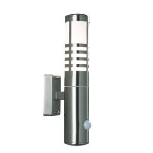 nordlux Frankfurt, Wandleuchte mit Sensor, Edelstahl