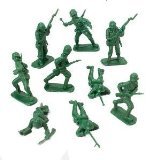 DELUXE BAG OF CLASSIC TOY GREEN ARMY SOLDIERS - 36 Pc.
