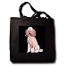 Pink Poodle - Black Tote Bag 14w X 14h X 3d