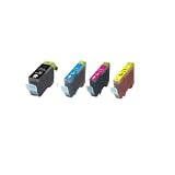 Canon Compatible BCI-3e (1Bk/C/M/Y) 4-Pack ink cartridges for Canon i550/i850,MultiPASS MP730/F30/S750/S520