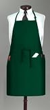 Extra Long 3 Pocket Bib Apron Hunter Green
