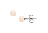 Akoya Cultured Pearl Stud Earrings : 14K White Gold 4 MM