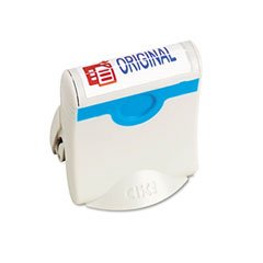 U. S. Stamp & Sign Clik! Premium Two-Color Message Stamp, "ORIGINAL", Pre-Ink/Re-Ink, Blue/Red (4716)
