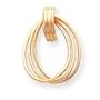 14k Polished Triple Circle Fancy Post Earrings - JewelryWeb