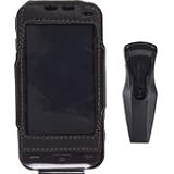 New Black Leather Clip Case for Samsung A867 Eternity