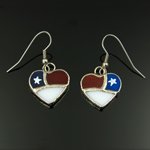 Switchables Stained Glass Patriotic Heart Earrings