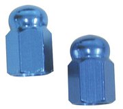 VALVE CAPS TRICK TOP HEX DOME BLUE