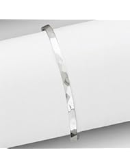 Sterling Silver Hammered Cuff Bangle QB267"