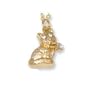 Gold & European Crystal Cat Pendant Necklace