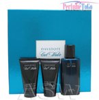 Cool Water for Men Gift Set - 4.2 oz EDT Spray + 2.5 oz Aftershave Balm + 2.5 oz Shower Gel + 2.4 oz Deodorant Stick
