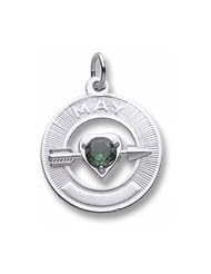 May Birthstone Charm