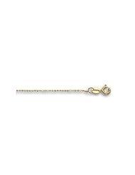 14k Solid Yellow Gold Bead Ball Chain 18" 1mm