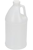 Vestil JUG-64 High Density Polyethylene (HDPE) Round Jug with Natural Cap, 4-5/8" Diameter x 9-27/32" Height, 64 oz Capacity, Natural