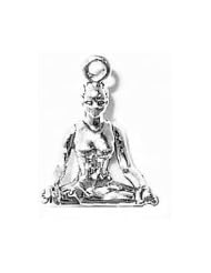 Sterling Silver 3D Women In Lotus Yoga Pose Position Sukhasana Religious Charm