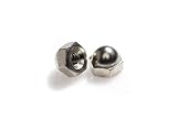 Nickel Plated Brass Acorn Cap Nut 3/8-16, Hex Size 3/8