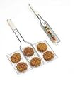 Viners Extra Large Stainless Steel BBQ Barbeque Rack AND Kebab Rack with Wooden Handles