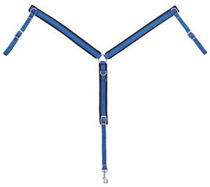 WEAVER BLUE NYLON HORSE TACK BREAST COLLAR BREASTCOLLAR