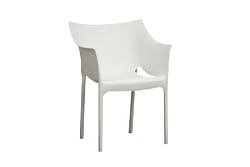 Baxton Sutdios Napoleone White Patio Chair, Set of 2