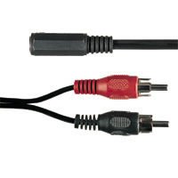2 x RCA phono plugs - 3.5mm stereo socket, 0.2m, bag and header