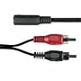 2 x RCA phono plugs - 3.5mm stereo socket, 0.2m, bag and header